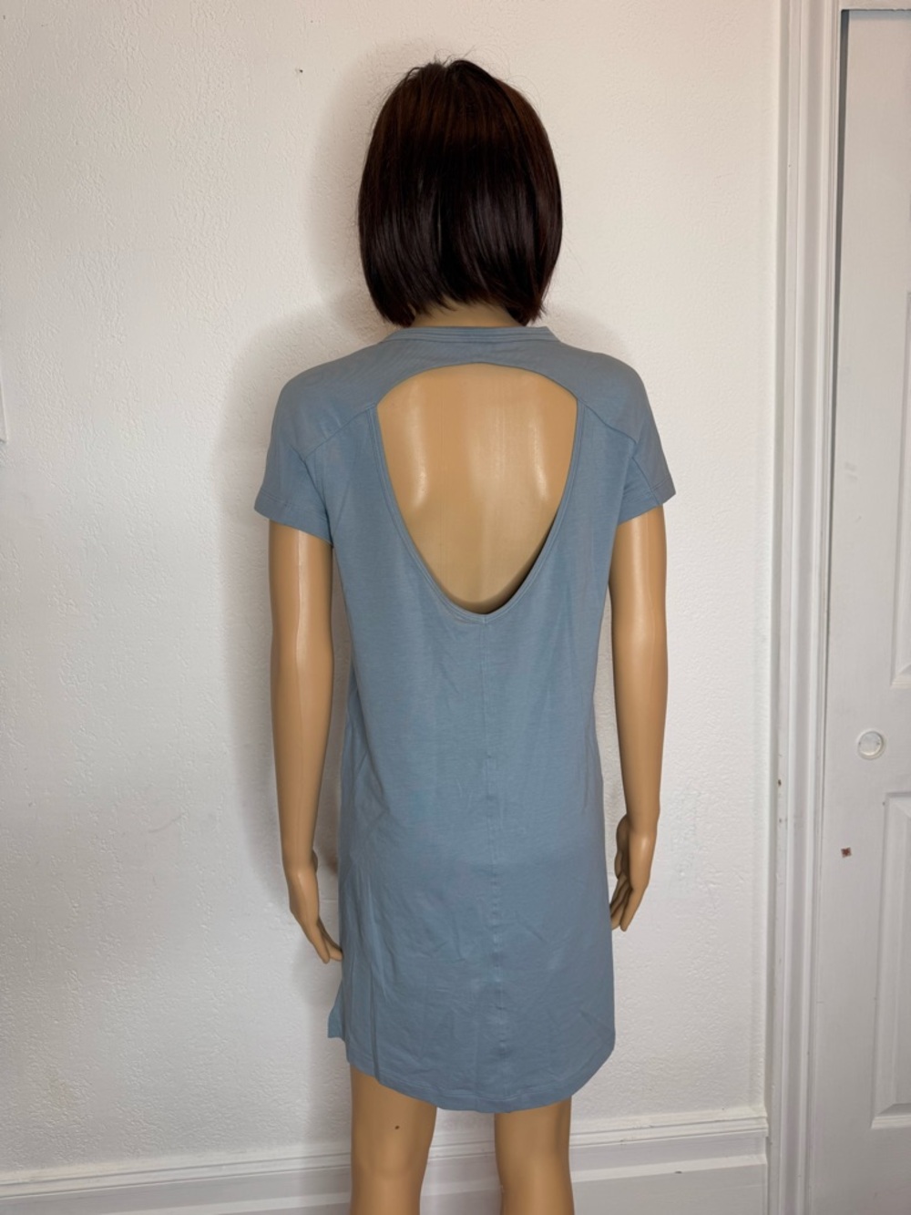 Lululemon Women's Day Tripper Short Sleeve Dress Pima Cotton Size 2 Blue - Picture 2 of 10